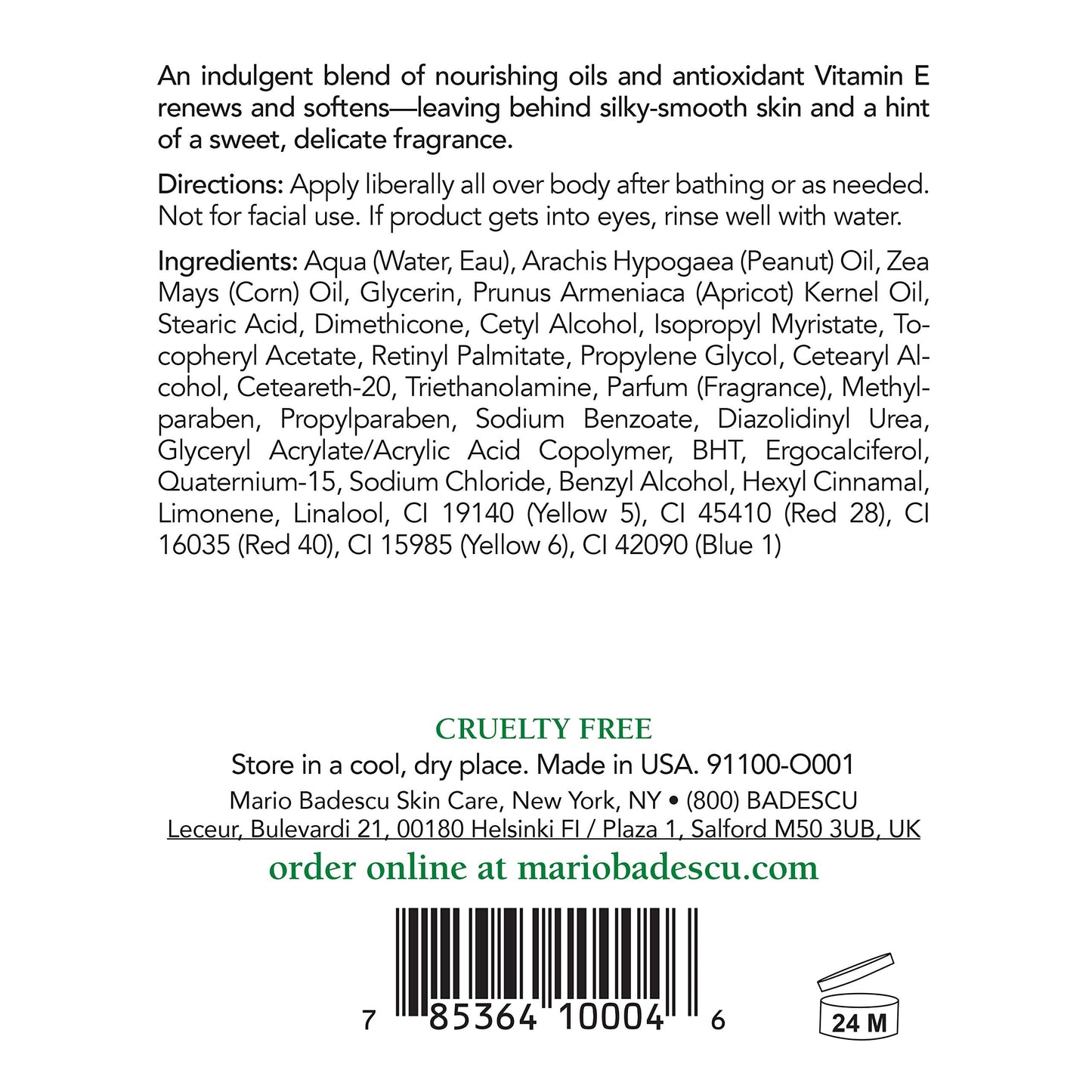 Mario Badescu Apricot Super Rich Body Lotion Enriched with Vitamins A and E - Delicately Scented Lotion with Nourishing, Skin-Softening Formula Beauty & Personal Care Mario Badescu