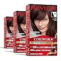 Revlon ColorSilk with Bond Repair Complex, Brown Permanent Hair Color, 100% Gray Coverage, Ammonia Free Hair Dye, Vegan Keratin, 32 Dark Mahogany Beauty & Personal Care REVLON