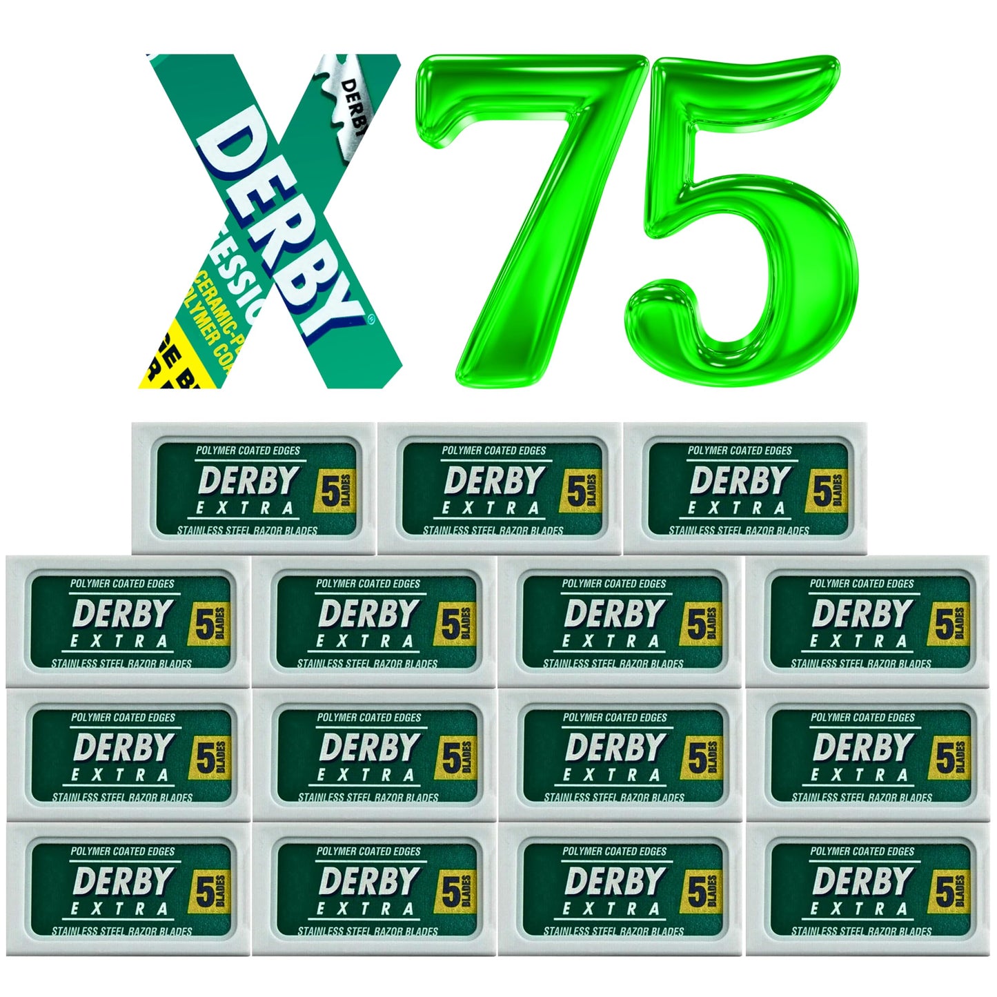Derby Extra Professional Double Edge Razor Blades for straight razor (75) Beauty and Personal Care the shave factory