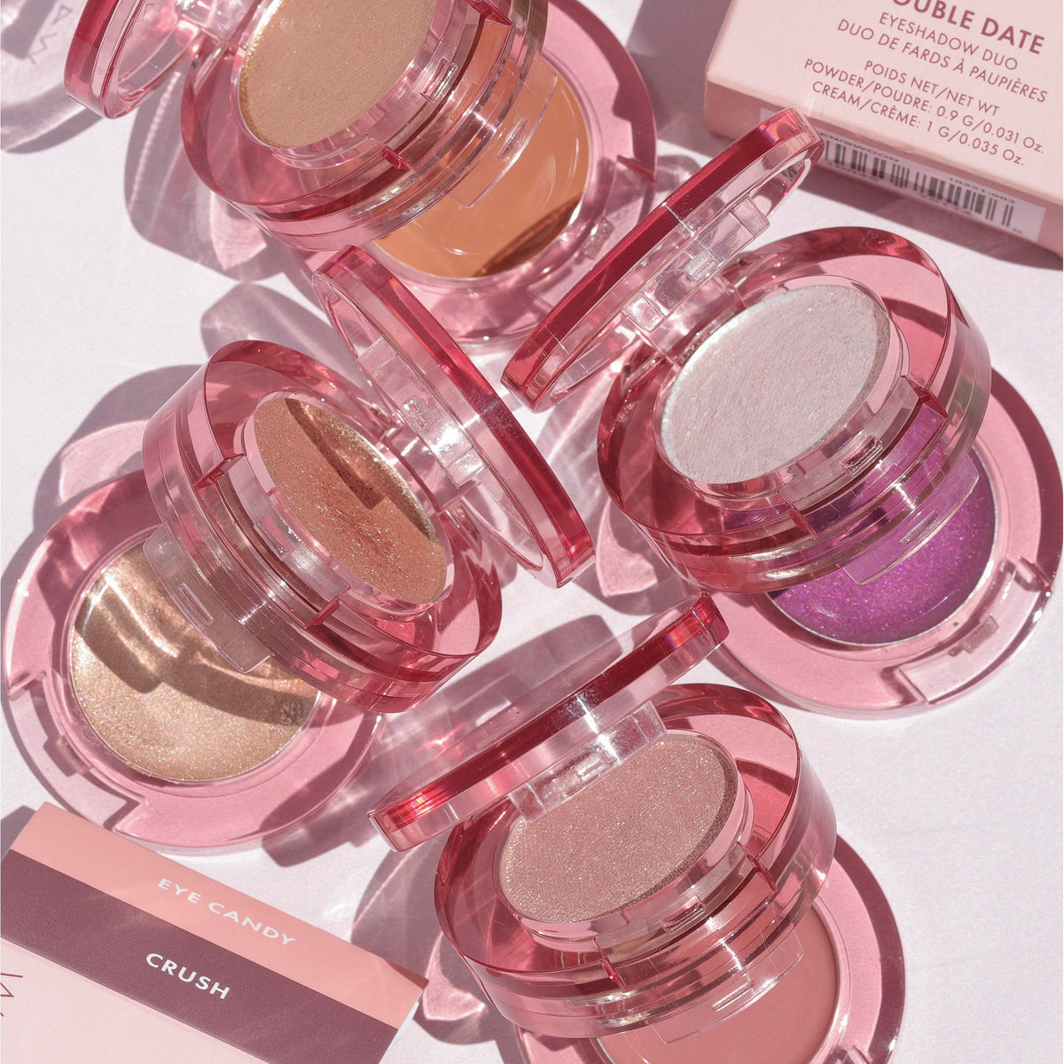 Wander Beauty Double Date Eye Shadow Duo - Wink/BAE (Holographic Purple Pearl + Plum Amethyst) - Satin Shimmer Eyeshadow