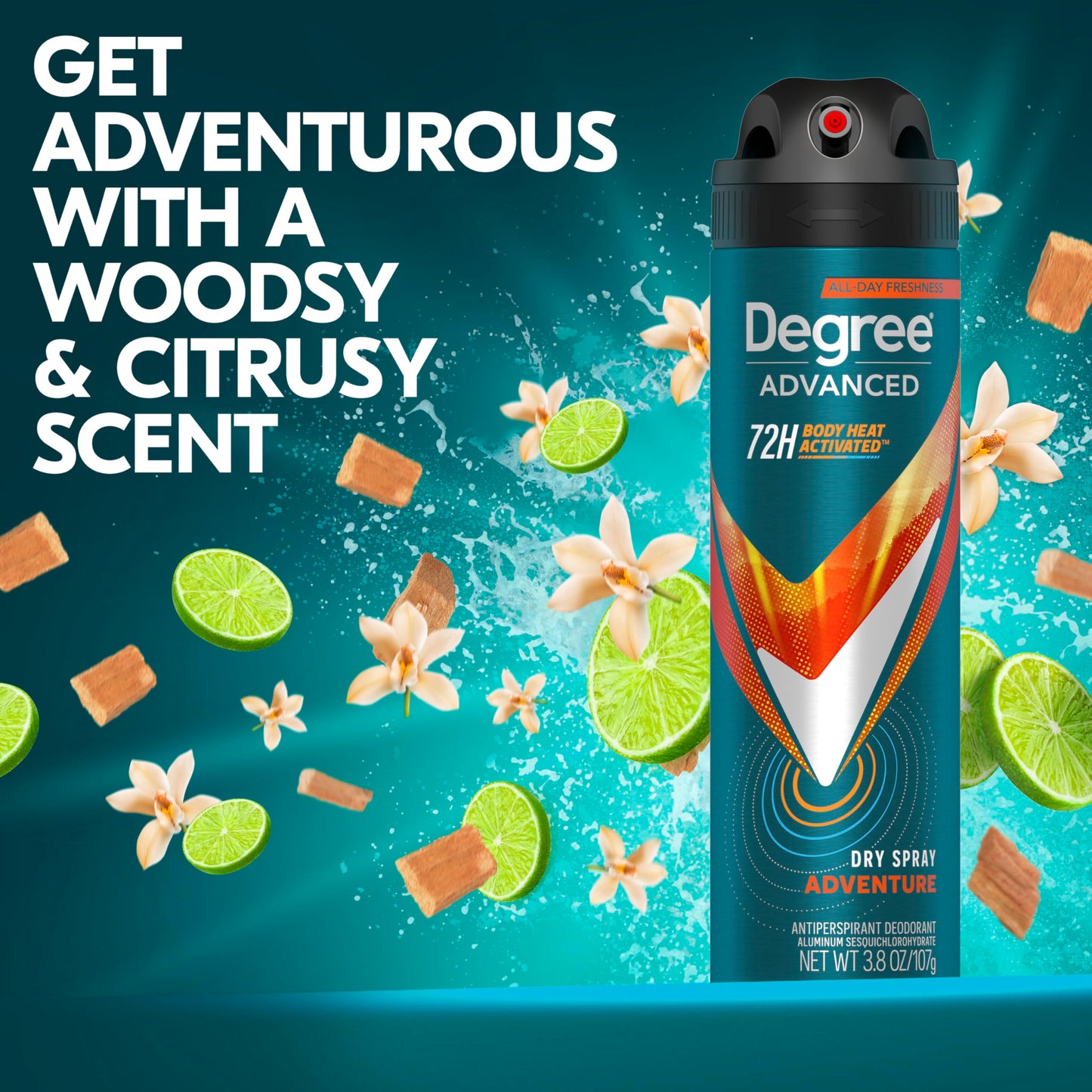 Degree Men Dry Spray Antiperspirant, Adventure 3.8 oz ( Pack of 12) Beauty and Personal Care Degree