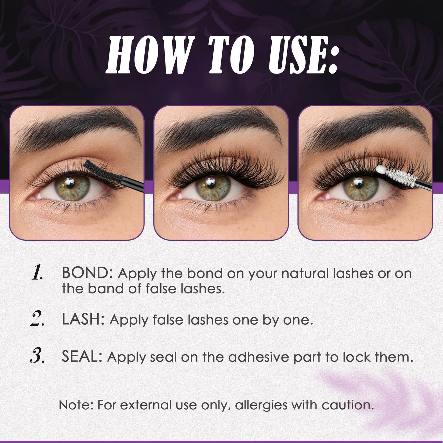 GAQQI Lash Cluster Glue, Lash Bond and Seal Waterproof Eyelash Glue for Eyelash Clusters, Strong Hold Adhesive for DIY Use, Latex-Free Safe Formula Beauty and Personal Care GAQQI