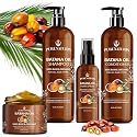 100% Natural Raw Organic Batana Oil Sulfate-Free Complete Hair Growth , Anti-Hair Loss & Repair System Kit - Shampoo, Conditioner, Hair Mask Beauty & Personal Care PureNaturis