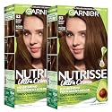 Garnier Nutrisse Ultra Crème Hair Color, Permanent Hair Dye with 100% Gray Coverage, Vegan & Cruelty-Free, 53 Medium Golden Brown (Chestnut), 2 Count Beauty & Personal Care Garnier