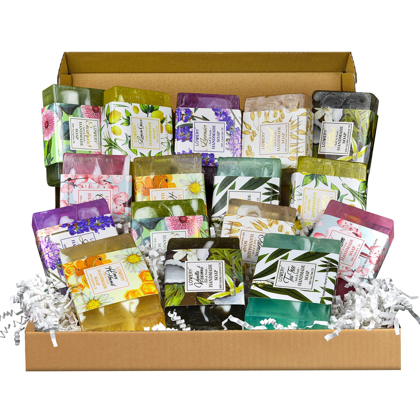 Birthday Gift Handmade Soap Set, 8-Piece Variety Pack Luxury Bath Soap Gift Box for Men, Women, Teens - Natural Scented Bar Soap for Face & Body Beauty & Personal Care LOVERY
