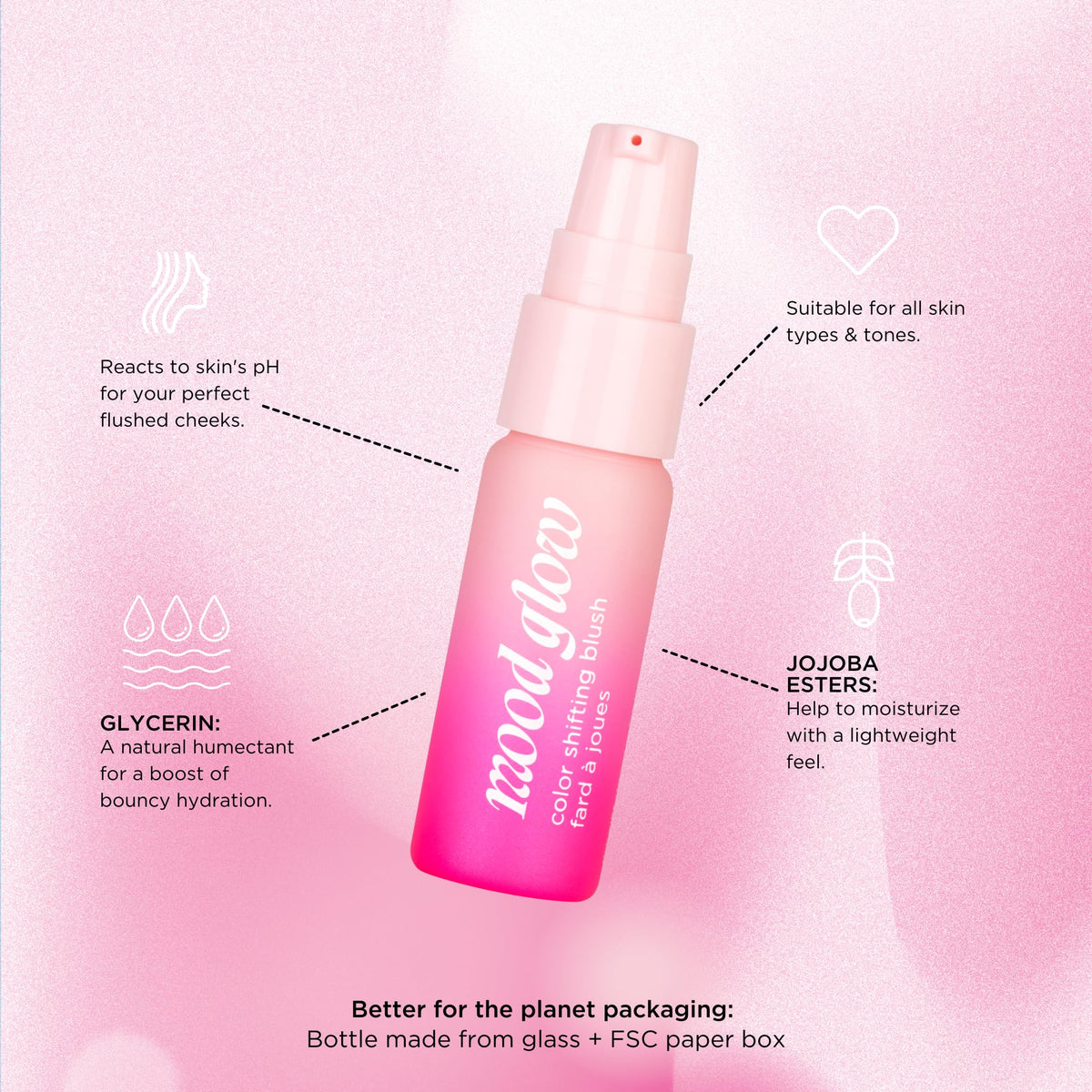 Pacifica Liquid Spray Blush Mood Glow PH Color Shifting Blush Balm Face Makeup, Color Shifting, Reacts to Skin pH, Hydrating Cheek Tint, Vegan, 0.4 fl Beauty & Personal Care Pacifica