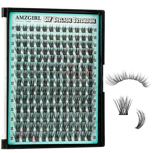 Manga Lash Clusters Fairy Eyelash Extension DIY 168pcs C Curl Anime Lashes Extensions Wispy Eyelashes Cluster with Thin Band Individual Lashes False Beauty and Personal Care AMZGIRL LASH Default Title