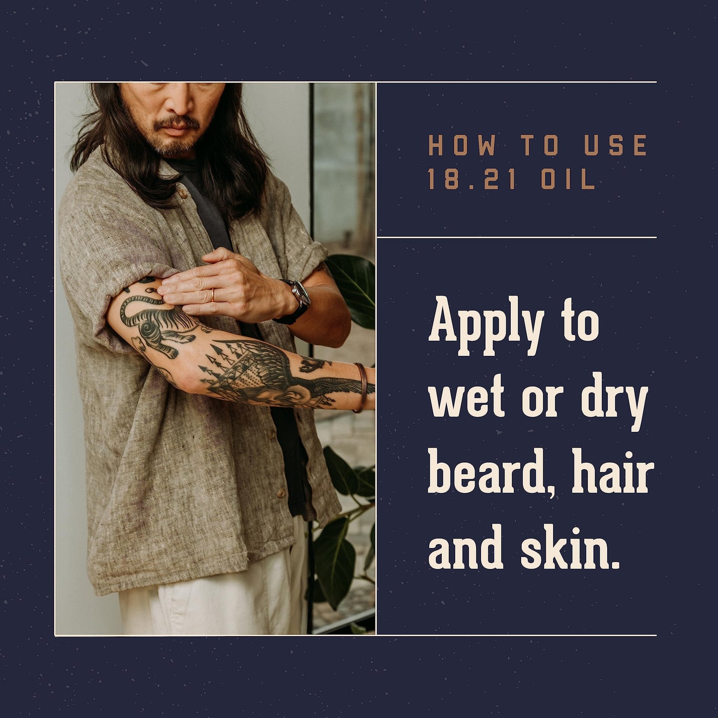18.21 Man Made OIL - Beard, Hair & Skin - Absolute Mahogany, 2 oz. Beauty & Personal Care 18.21 Man Made