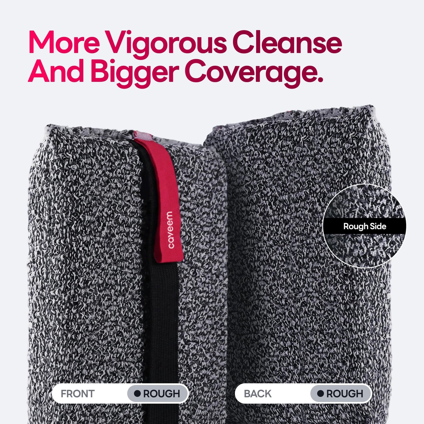 Caveem Exfoliating Body Scrubber, Rough Exfoliation Body Exfoliator Sponge for Remove Dead Skin, Body Exfoliating Sponges, Bath and Body Exfoliate Beauty and Personal Care CAVEEM