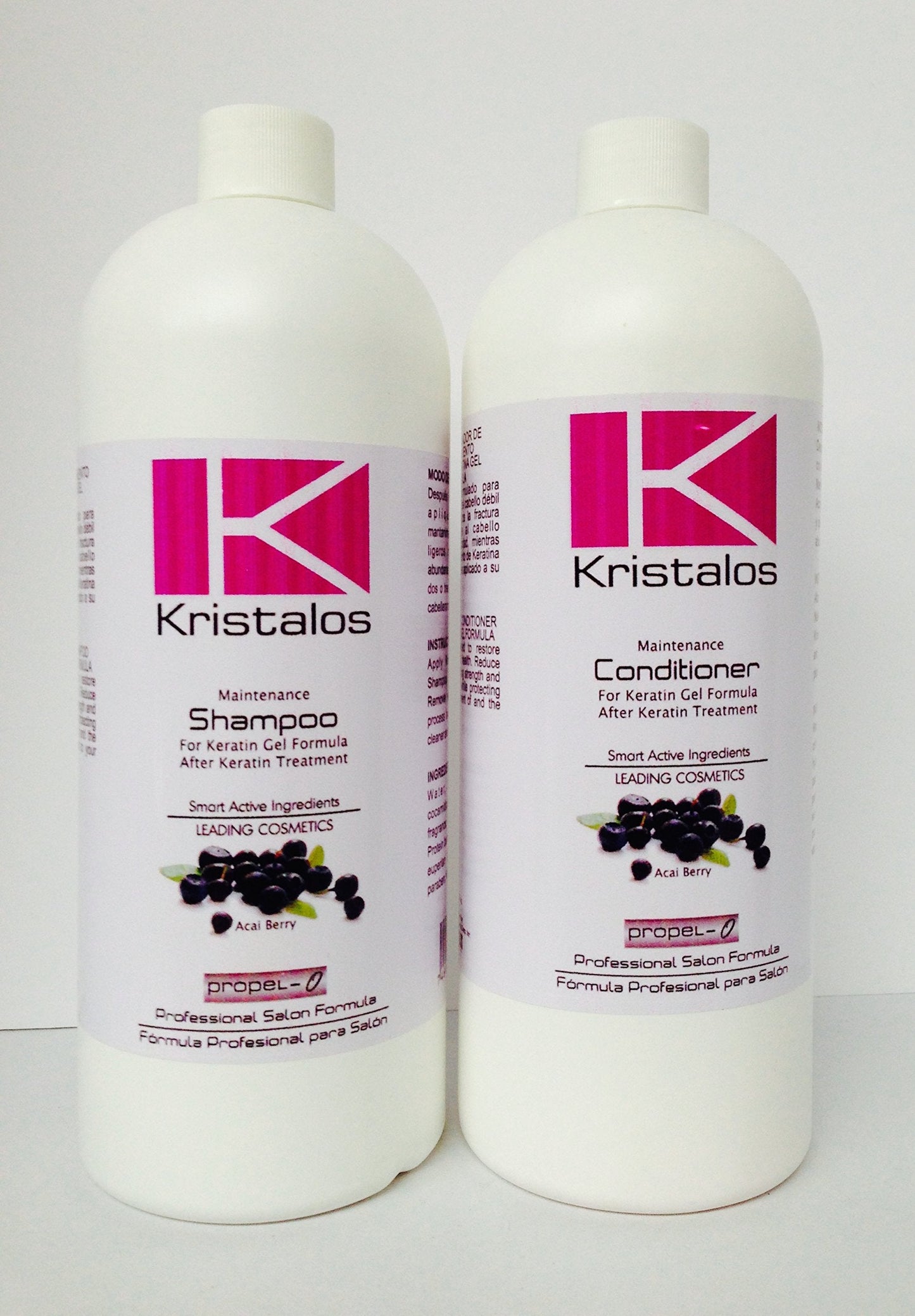 Kristalos Maintenance Shampoo 32 Oz and Maintenance Conditioner 32 Oz (After Keratin Treatment) Beauty & Personal Care Kristalos by Propel-O