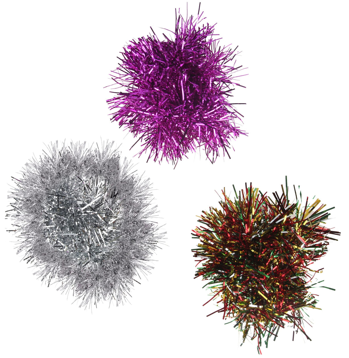 iscream Holiday Shiny Tinsel 3-Piece Girls Scrunchies, Sparkly Hair Band