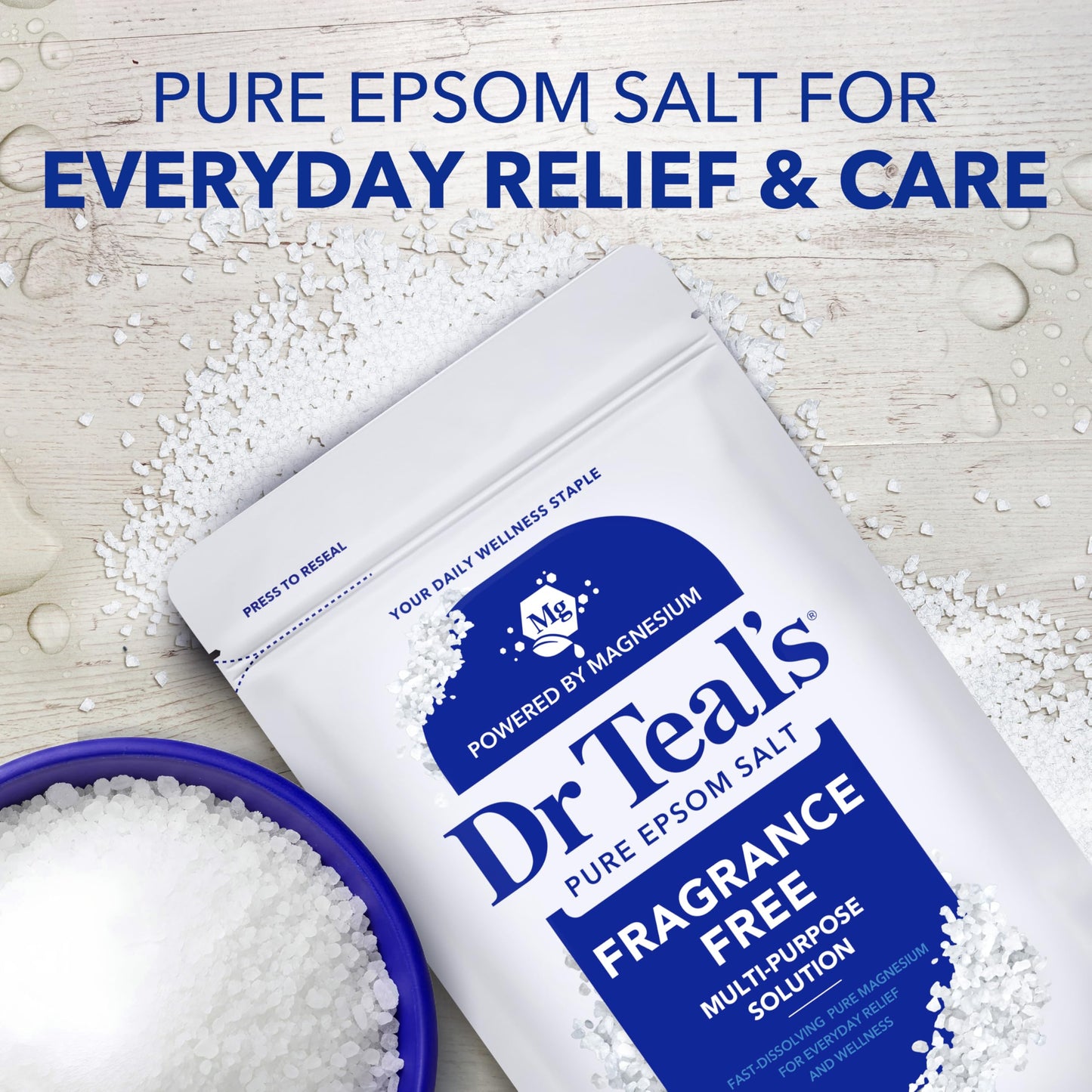 Dr Teal's Epsom Salt Magnesium Soak, Fragrance Free, 4 lbs Beauty and Personal Care Dr Teal's