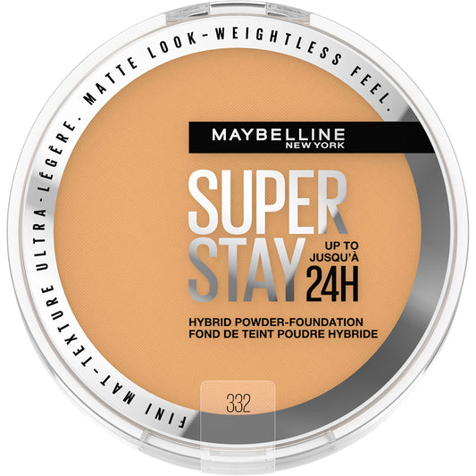 Maybelline Super Stay Up to 24HR Hybrid Powder-Foundation, Medium-to-Full Coverage Makeup, Matte Finish, 332, 1 Count Beauty & Personal Care MAYBELLINE