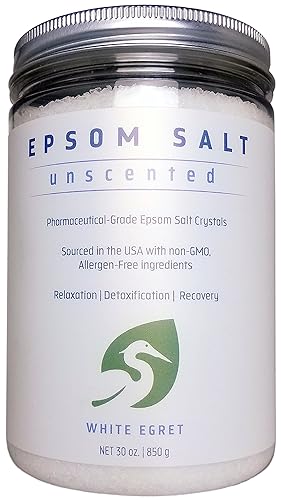 White Egret Pharmaceutical Grade Bath Epsom Salt, 30 Ounce Beauty & Personal Care White Egret