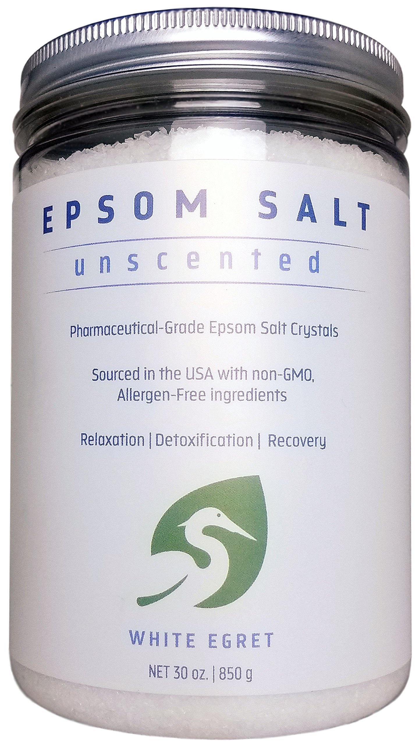 White Egret Pharmaceutical Grade Bath Epsom Salt, 30 Ounce Beauty & Personal Care White Egret