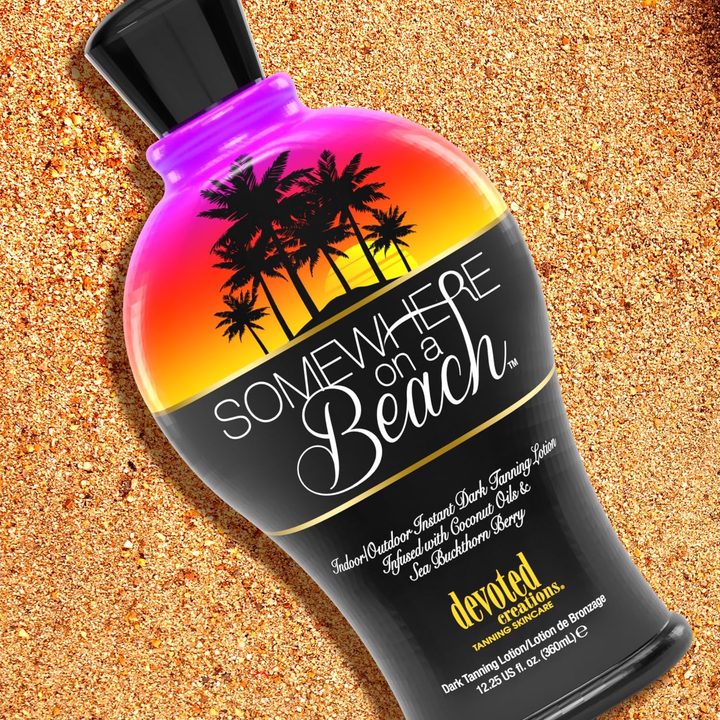 Somewhere on a Beach, Indoor Outdoor, Instant Dark Tanning Lotion 12.25 Ounce Beauty & Personal Care Devoted Creations