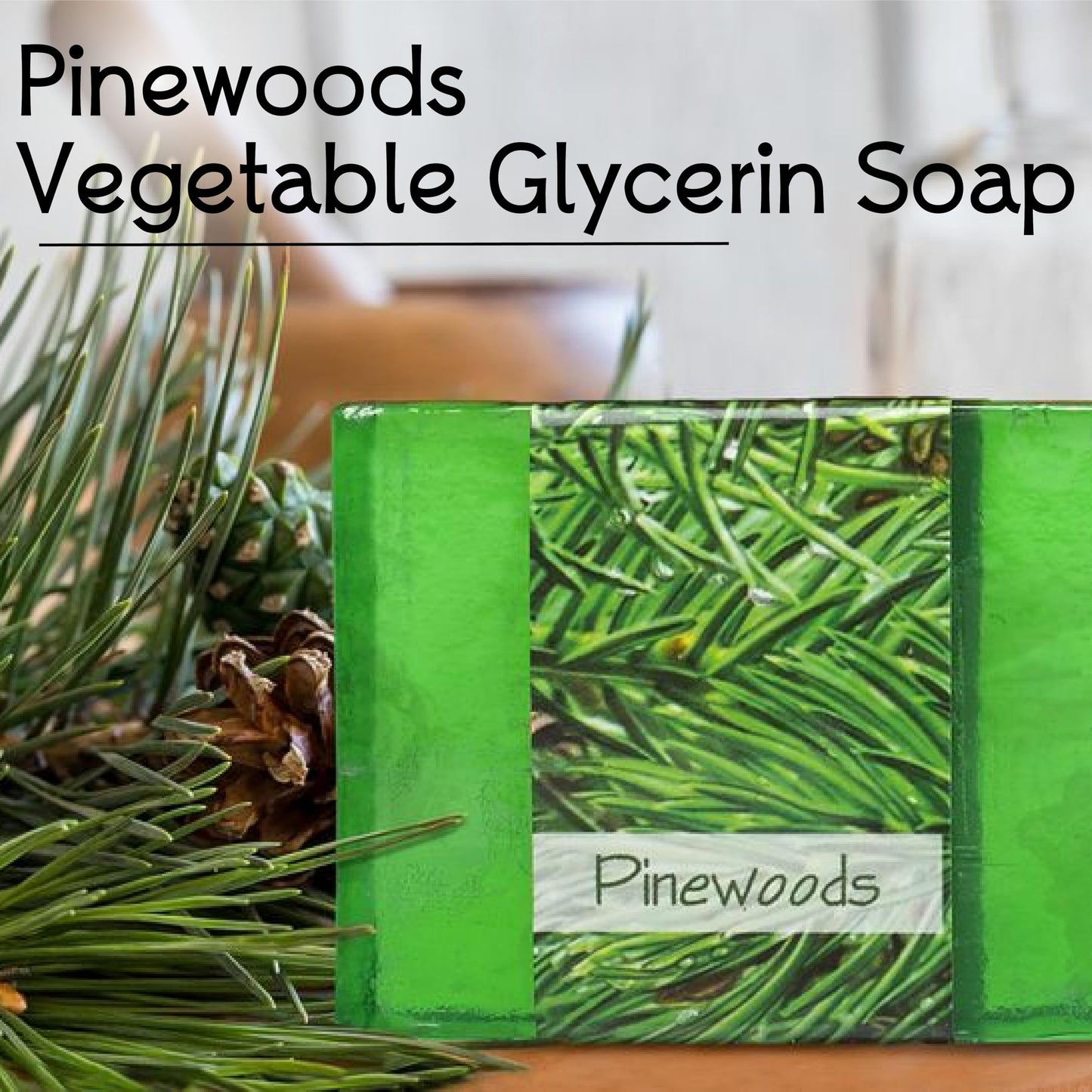Nabila K Pinewoods Glycerin Bar Soap | Pinyon Pine Scent | Natural, Vegan, Hypoallergenic | 100% Vegetable Glycerin, Sulfate-Free, Paraben-Free | 4.5 Beauty & Personal Care Nabila K