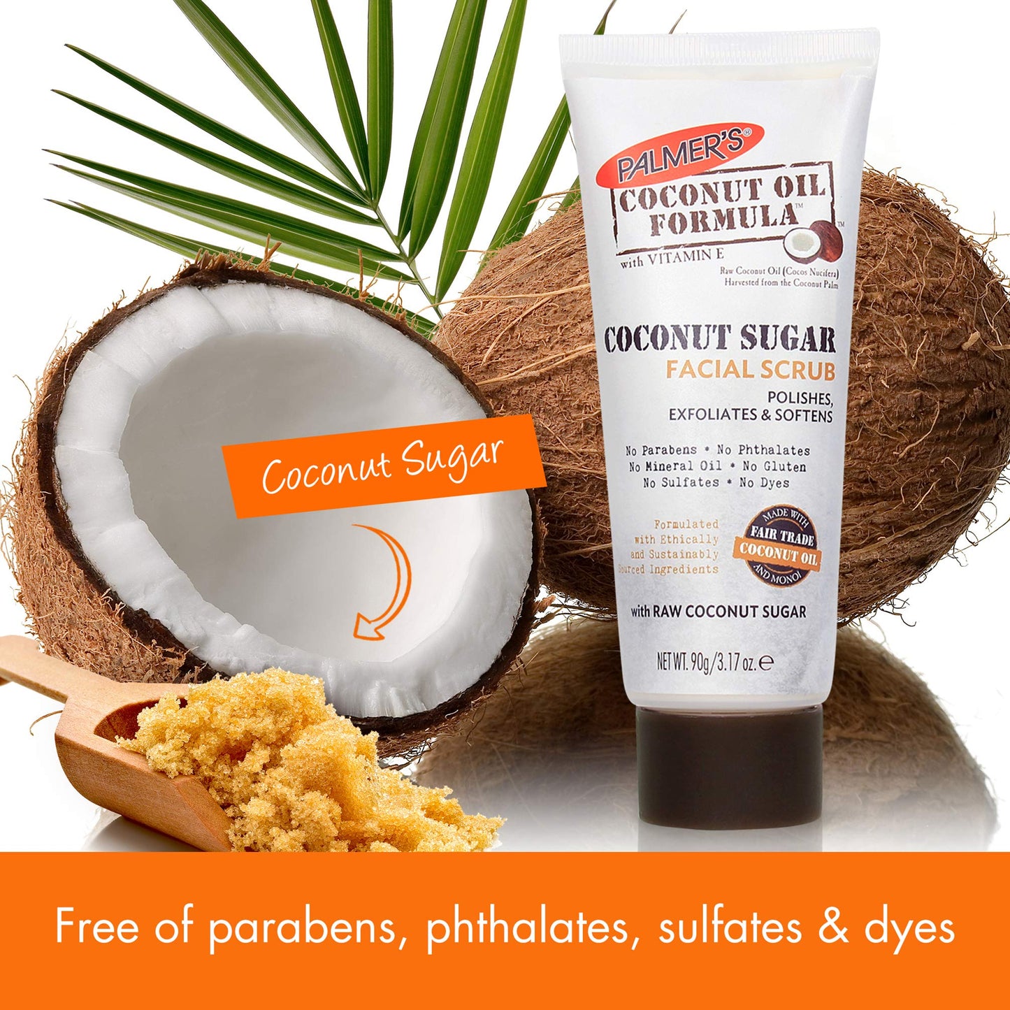 Palmer's Coconut Oil Formula Coconut Sugar Facial Scrub Exfoliator, Face Scrub to Gently Exfoliate Away Dirt and Dead Skin Cells with Chamomile Beauty & Personal Care Palmer's