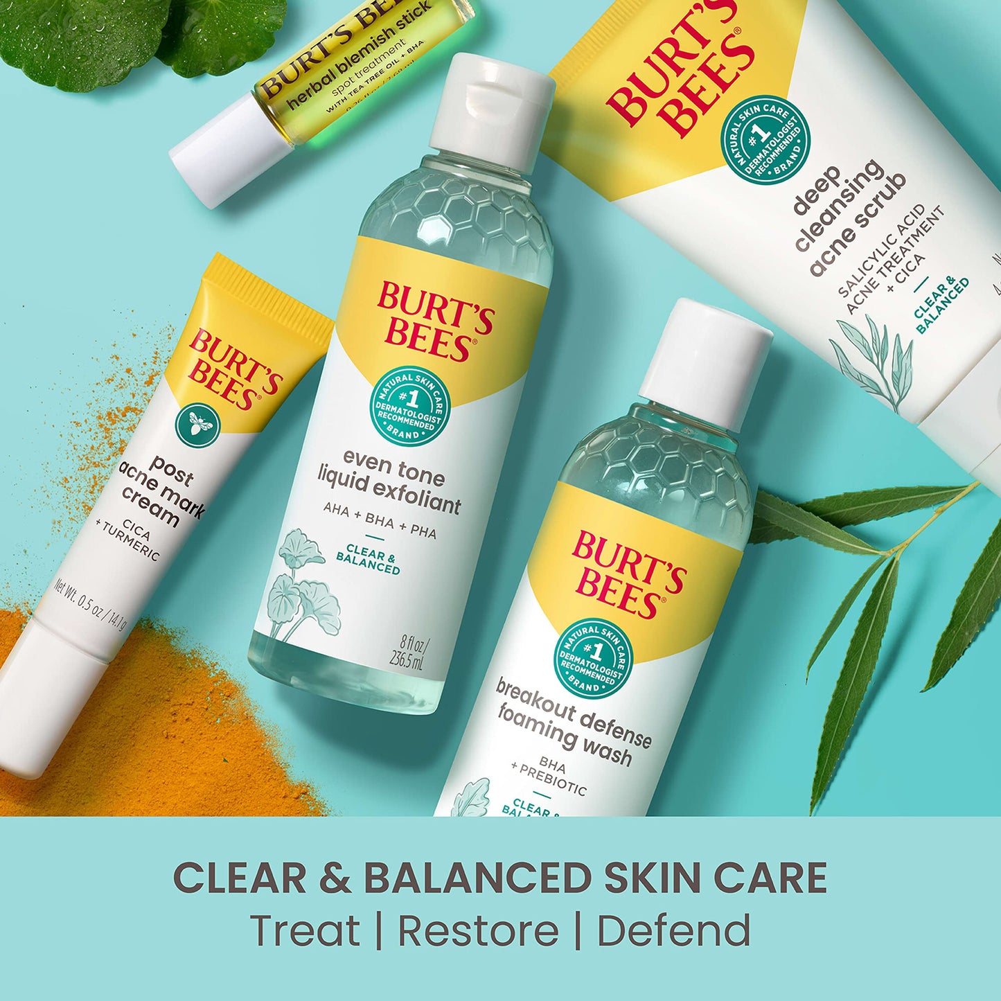 Burt's Bees Clear and Balanced Skin Balancing Gel Cream With Squalane and Prebiotic, Gel Moisturizer for Breakout-Prone Skin, 1.8 oz. Bottle Beauty & Personal Care Burt's Bees