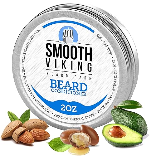 Vikings Beard Conditioner for Men - Ultimate Care for Silky Smooth Beard and Mustache, Softener with Leave-In Lotion/Cream (2 Oz) Beauty & Personal Care SMOOTH VIKING BEARD CARE