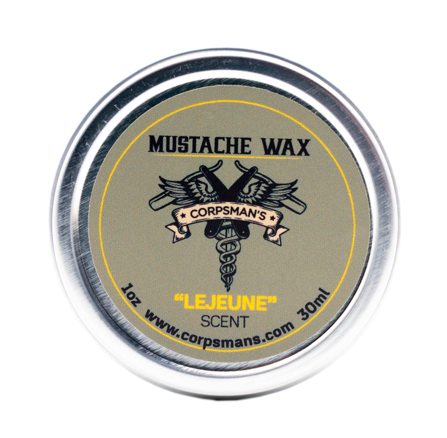 Corpsman's MUSTACHE WAX - Beeswax-based - Four Different Scents - 1 ounce (Lejune) Beauty and Personal Care Corpsman's