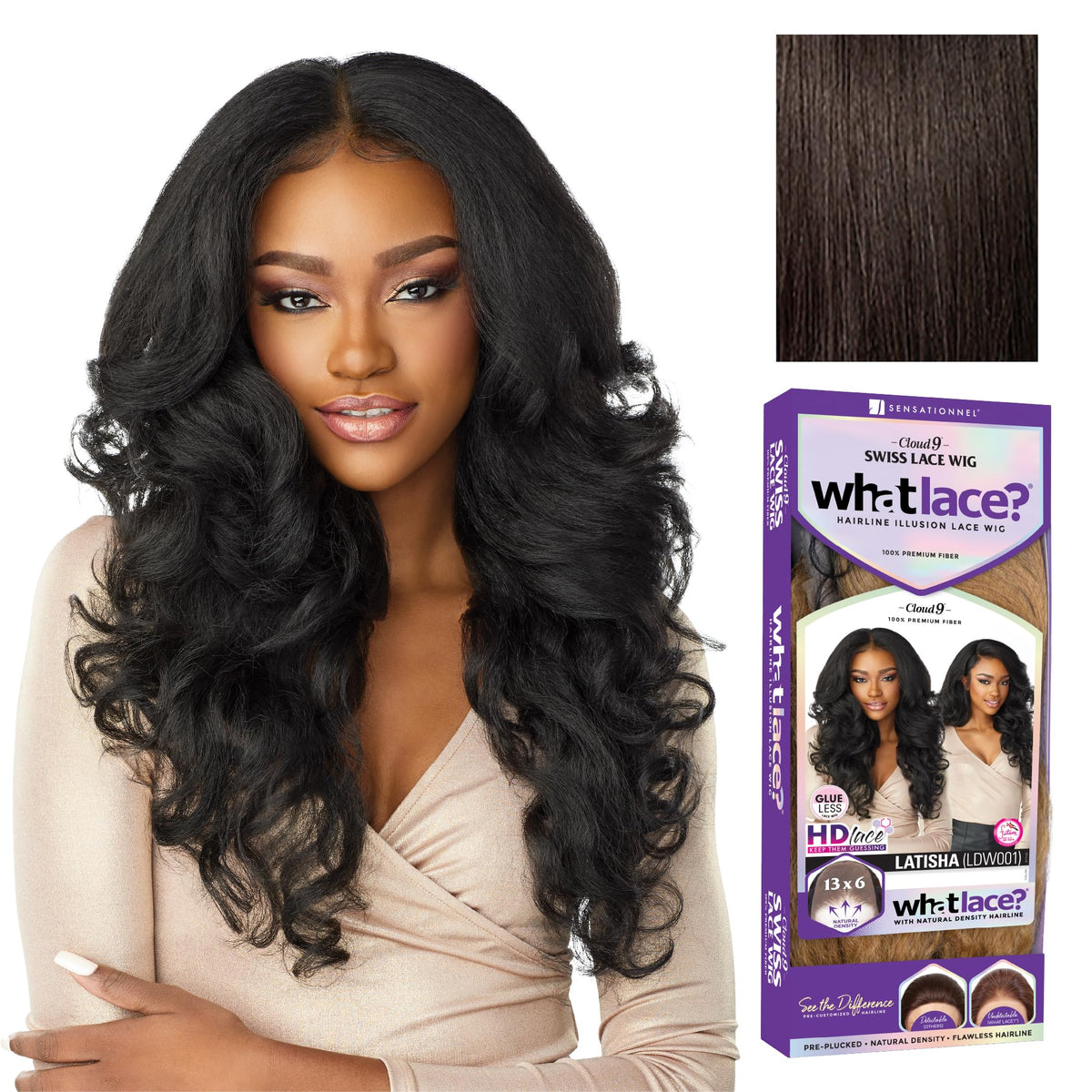Sensationnel What Lace 13x6 Wig-Latisha, 2 DARKBROWN