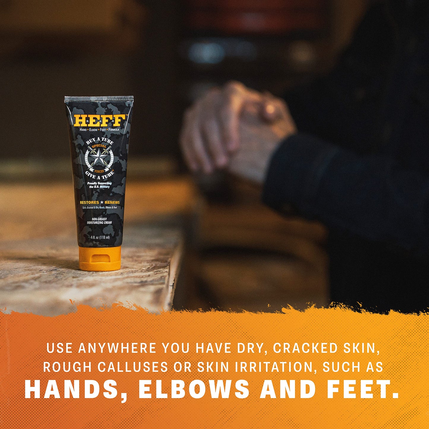 HEFF Hand Elbow Foot Formula Moisturizing Lotion, 4 oz., 2 Pack - For Dry, Flaky Skin, Paraben-Free, Dry Skin Relief, black Beauty & Personal Care Heff