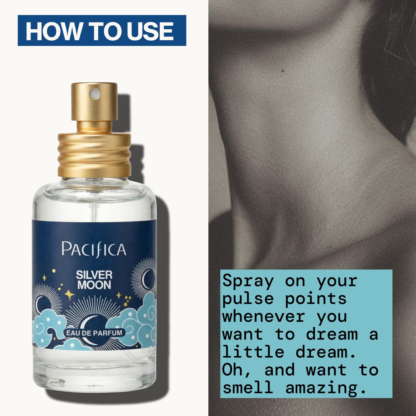 Pacifica Silver Moon Perfume 1oz - Long-Lasting Warm Vanilla & Almond Clean Fragrance for Women Vegan, Cruelty-Free, Essential Oils, Non Toxic Beauty & Personal Care Pacifica