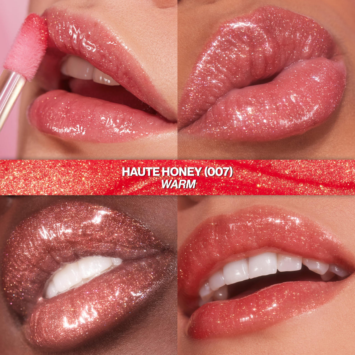 REVLON Super Lustrous Glimmer Gloss, Non-Sticky Lip Gloss, High-Shine Finish, Plant-Based Glitter, 007 Haute Honey, 0.13 fl oz Beauty & Personal Care REVLON