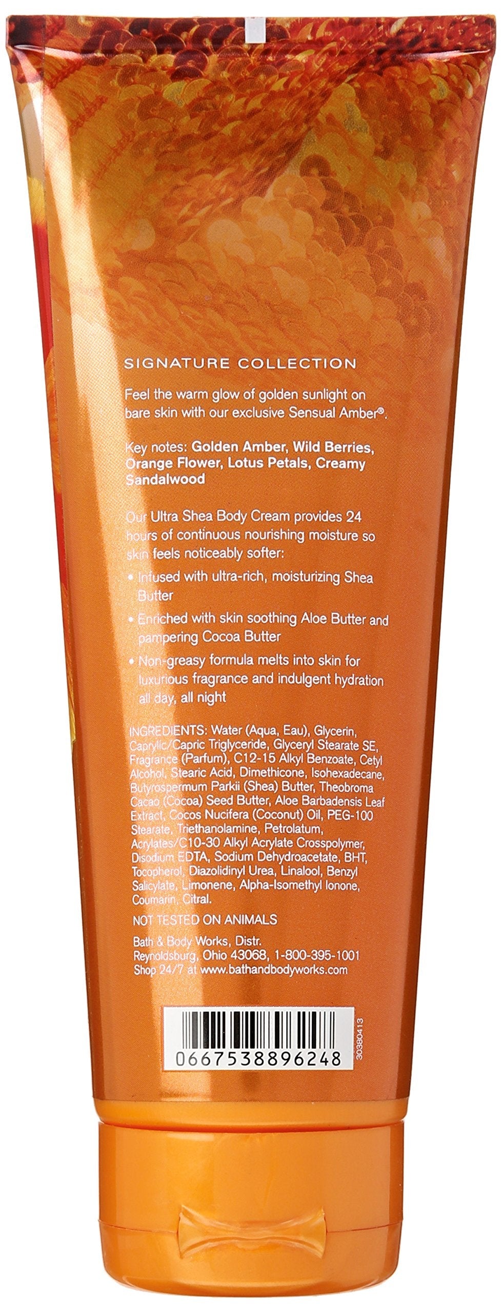 Bath & Body Works Signature Collection, Sensual Amber, Ultra Shea Body Cream Beauty & Personal Care Bath & Body Works