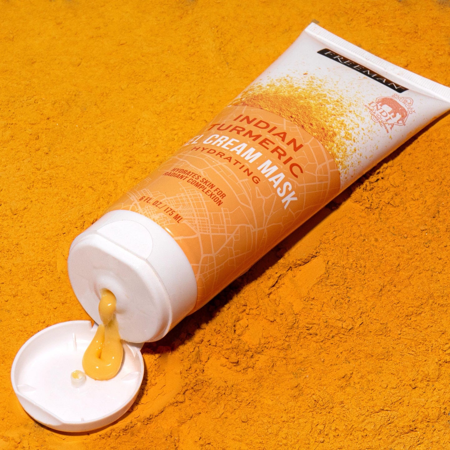 Freeman Exotic Blends Hydrating Indian Turmeric Gel Cream Facial Mask, 6 fl.oz./175 mL Tube Beauty & Personal Care Freeman