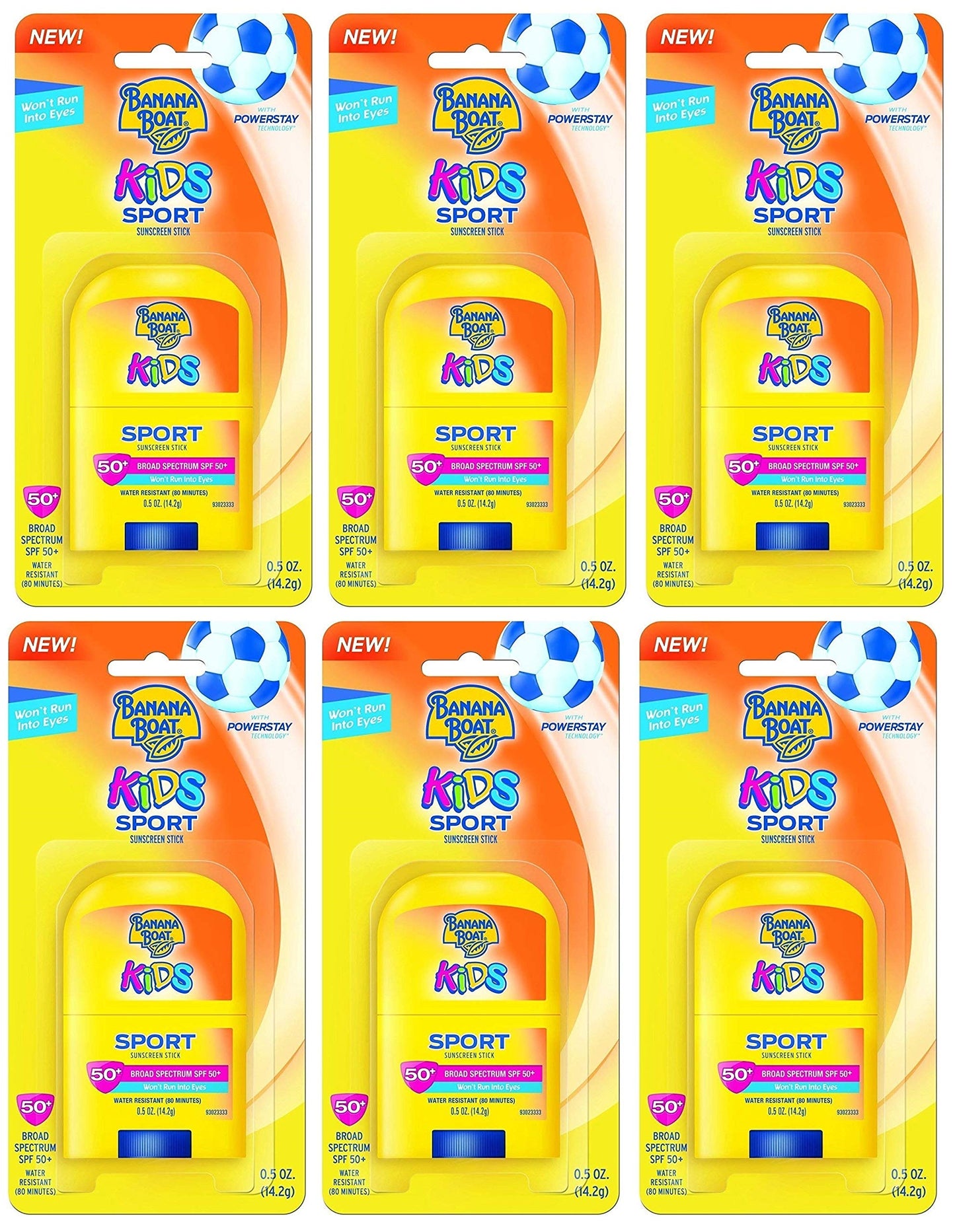 Banana Boat Spf#50+ Kids Sport Stick 0.5 Ounce (14ml) (6 Pack) Beauty & Personal Care Banana Boat