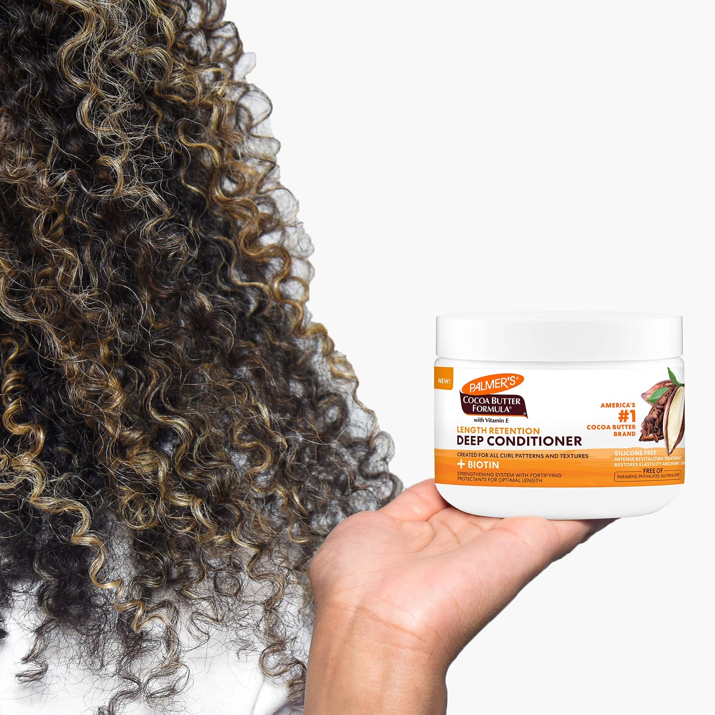 Palmer's Cocoa Butter & Biotin Length Retention Deep Conditioner, Strengthen, Nourish and Restore Elasticity and Shine, Suitable for All Curly Hair Beauty & Personal Care Palmer's