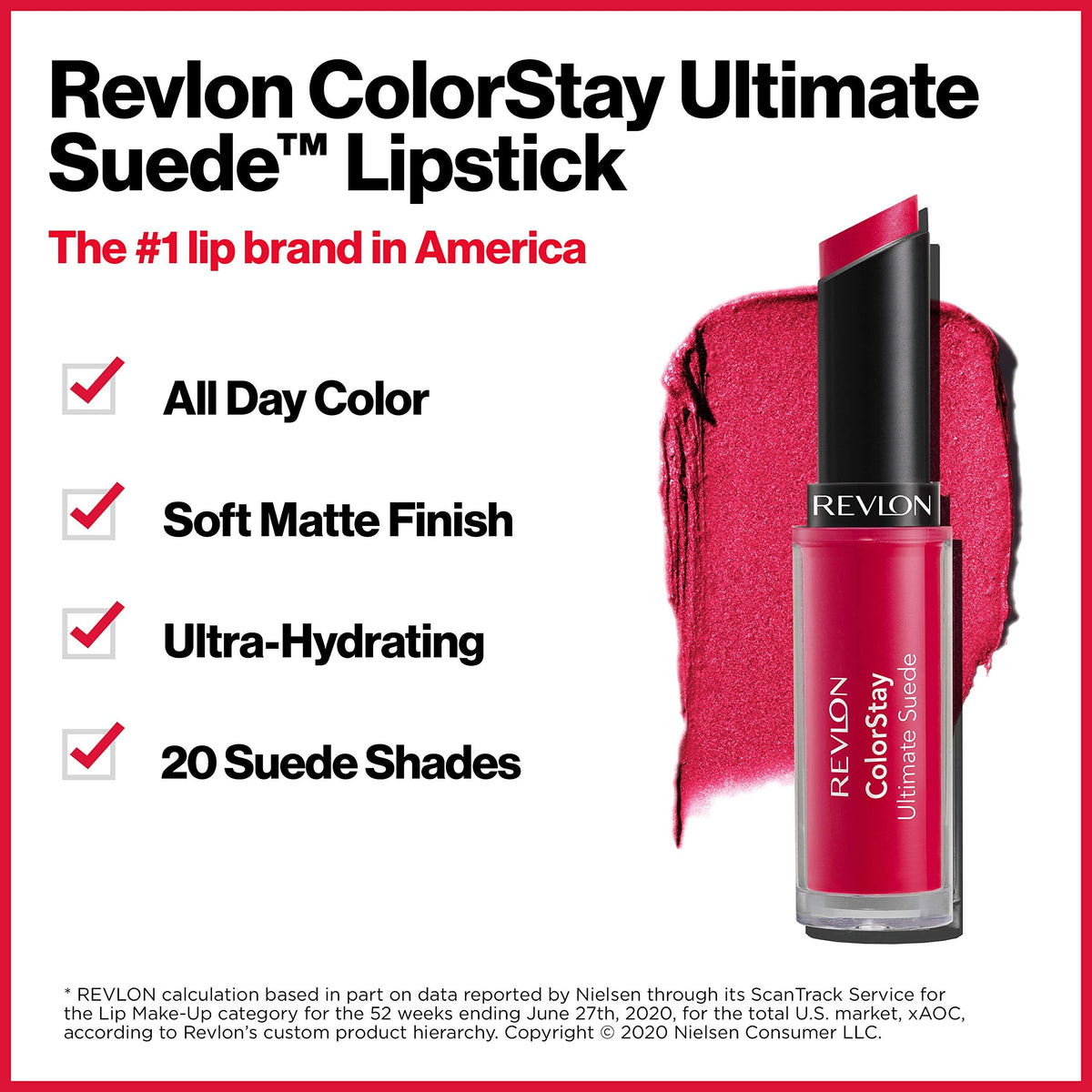 REVLON Lipstick, ColorStay Ultimate Suede Lipstick, High Impact Lip color with Moisturizing Creamy Formula, Infused with Vitamin E, 015 Runway, 0.09 Beauty & Personal Care REVLON