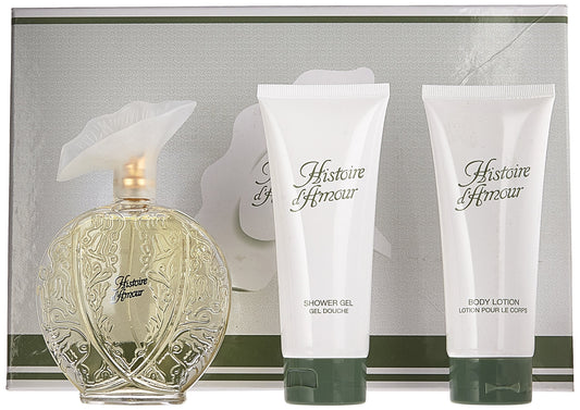 Aubusson Histoire D'amour 3 Piece Set (3.4 Ounce Eau de Toilette Spray Plus Body Lotion Plus Shower Gel) Beauty & Personal Care Aubusson