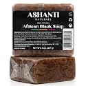 Ashanti Naturals African Black Soap Bar | Unscented Natural Black Soap with Raw Shea Butter and Coconut Oil - 8oz Bar Beauty & Personal Care Ashanti Naturals