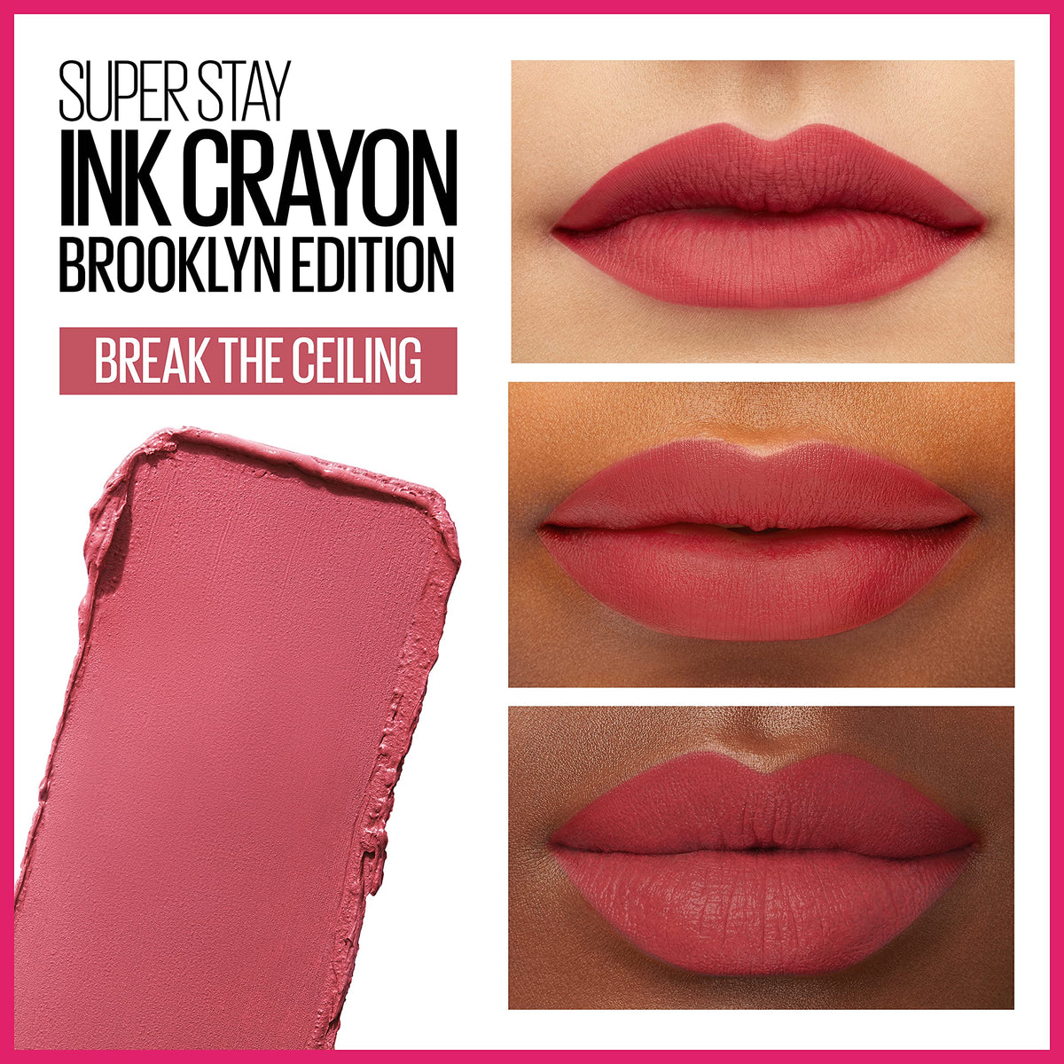 Maybelline Super Stay Ink Crayon Matte Longwear Lipstick Makeup, 145 Break The Ceiling, 0.04 oz Beauty & Personal Care MAYBELLINE
