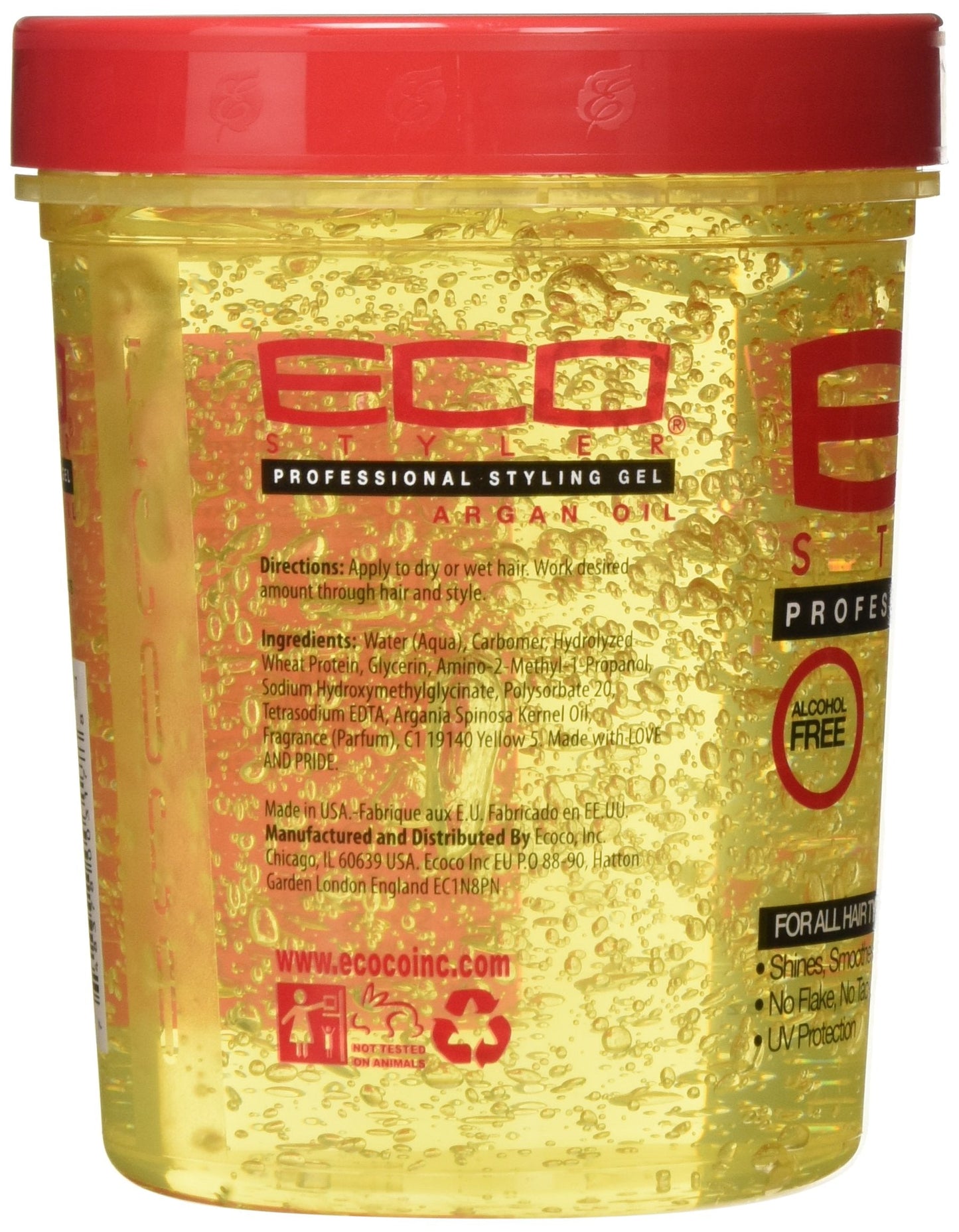 ECOCO Styling Gel With Argan Oil, 32 oz., Pack Of 2 Beauty & Personal Care ECOCO