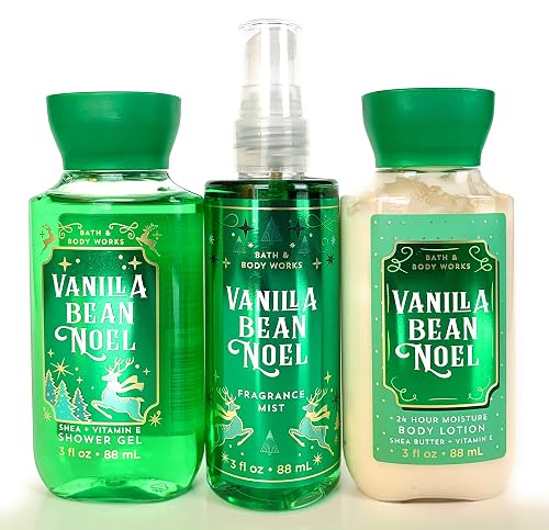 Vanilla Bean Noel Travel Size Body Care Bundle - Set of Three (3 Oz Each) 2013 Label Beauty & Personal Care Bath & Body Works