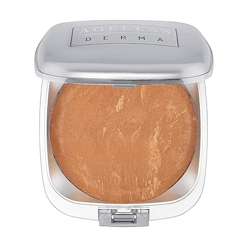 Ageless Derma Mineral Makeup Baked Foundation- Vegan - Paraben - Gluten and Cruelty Free Powder Foundation (Moroccan Beige) Beauty & Personal Care Ageless Derma