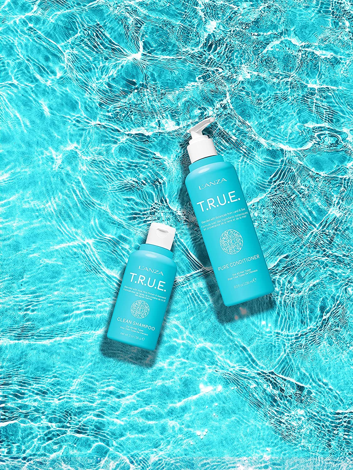 L'ANZA T.R.U.E. Clean Sustainable Shampoo - Rich with Aloe Vera and Rice Protein, Color Safe Daily Hair Care, Fragrance-Free, for Fresh Clean Hair (2 Beauty & Personal Care L’ANZA