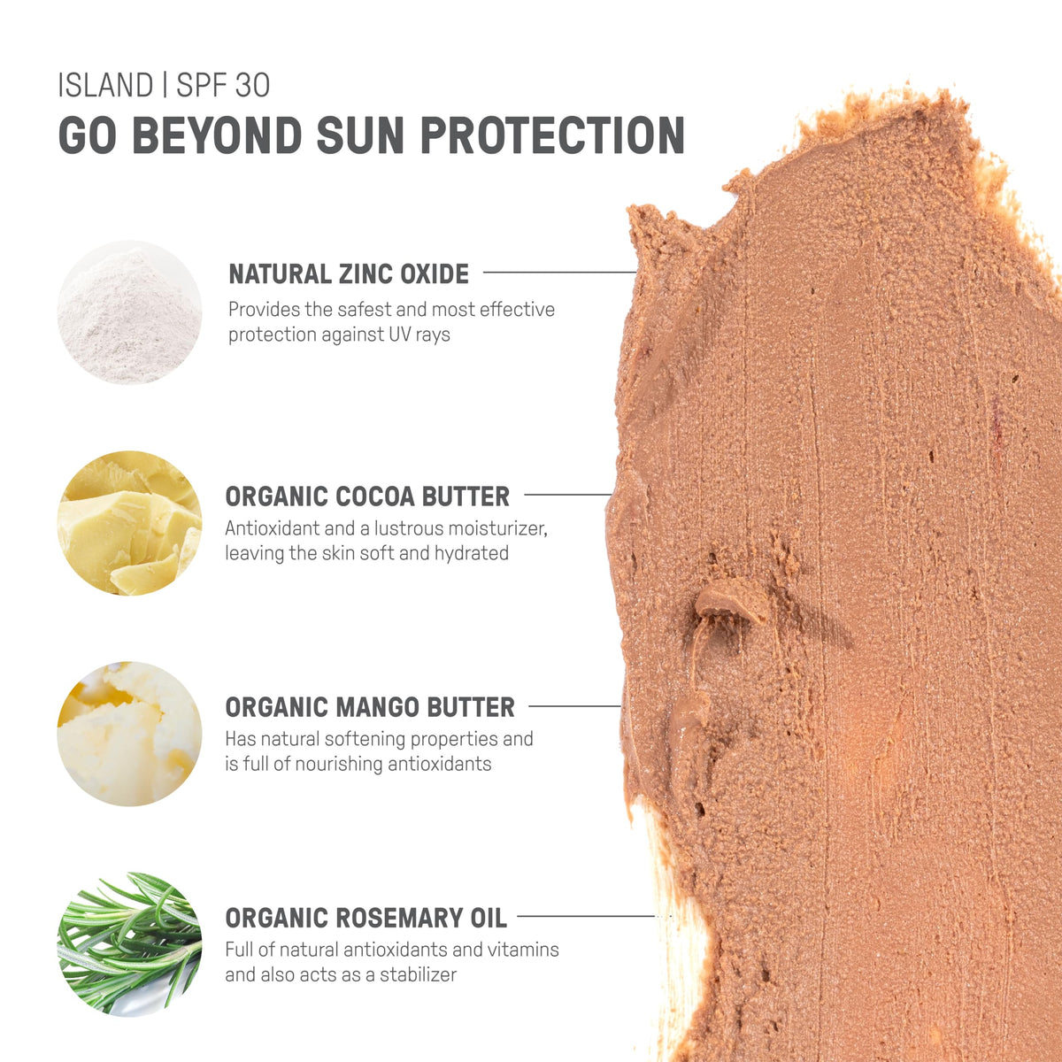 Raw Elements Ultra-Moisturizing Tinted Face Sunscreen, Island, 1-Pack