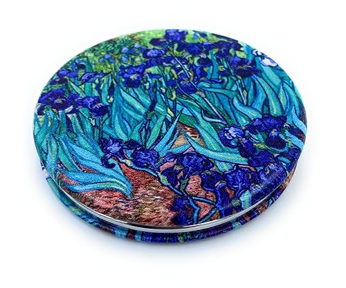 Aeisage Pocket Mirror for Women Small Travel Mirror Magnifying Van Gogh Irises Flower Purse Mirror Compact Unique Gift for Artistic Mom Beauty & Personal Care Aeisage