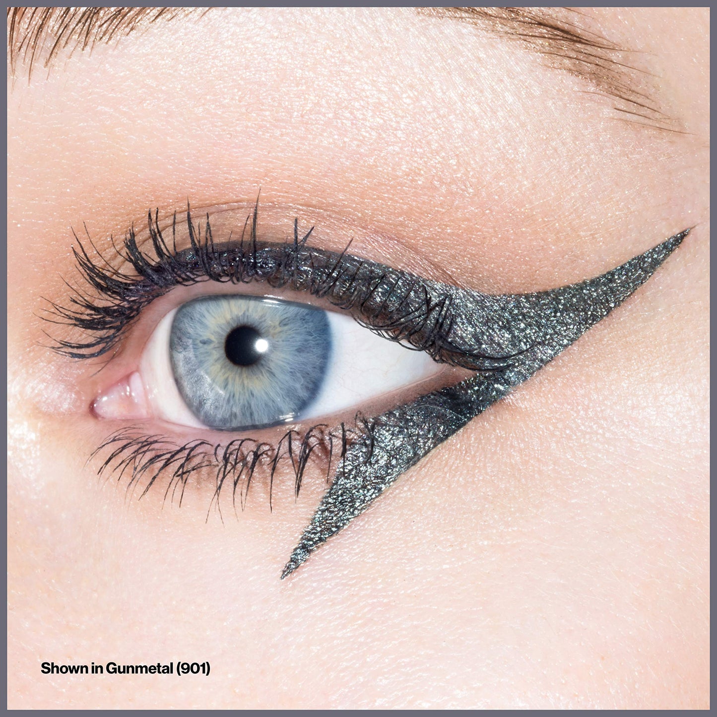 Revlon So Fierce! Chrome Ink Liquid Eyeliner, Longlasting Bold Metallic Pen Liner with Dip Ink Cap for Pearl, Shimmer Blend, 901 Gunmetal, 0.03 oz. Beauty & Personal Care REVLON