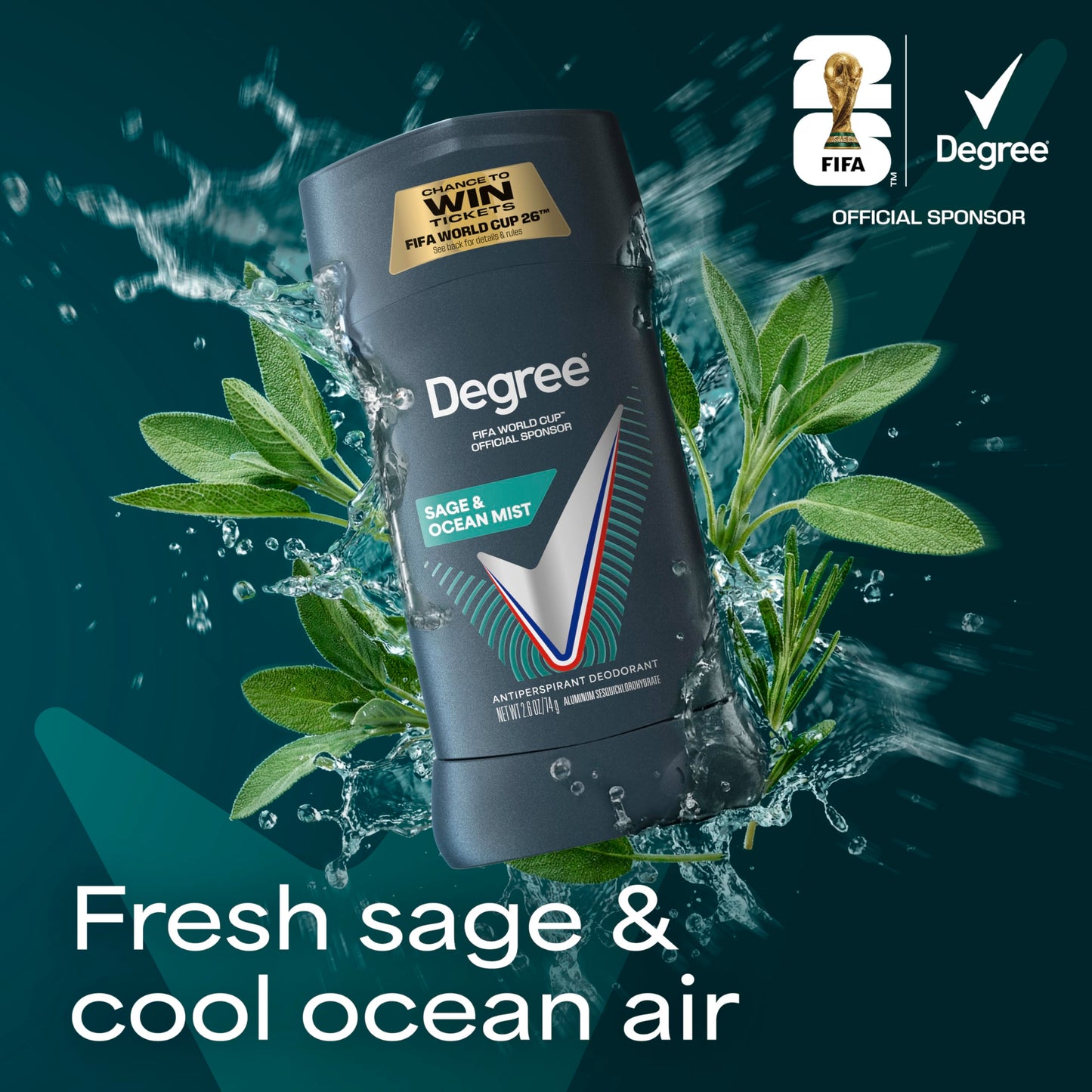 Degree Men Antiperspirant Deodorant Sage & Ocean Mist 72-Hour Sweat and Odor Protection Antiperspirant For Men With Body Heat Activated Technology 2.7 Beauty and Personal Care Degree