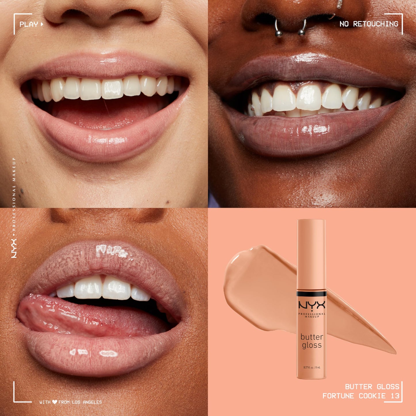 NYX PROFESSIONAL MAKEUP Butter Gloss, Non-Sticky Lip Gloss - Fortune Cookie (True Nude) Beauty & Personal Care NYX PROFESSIONAL MAKEUP