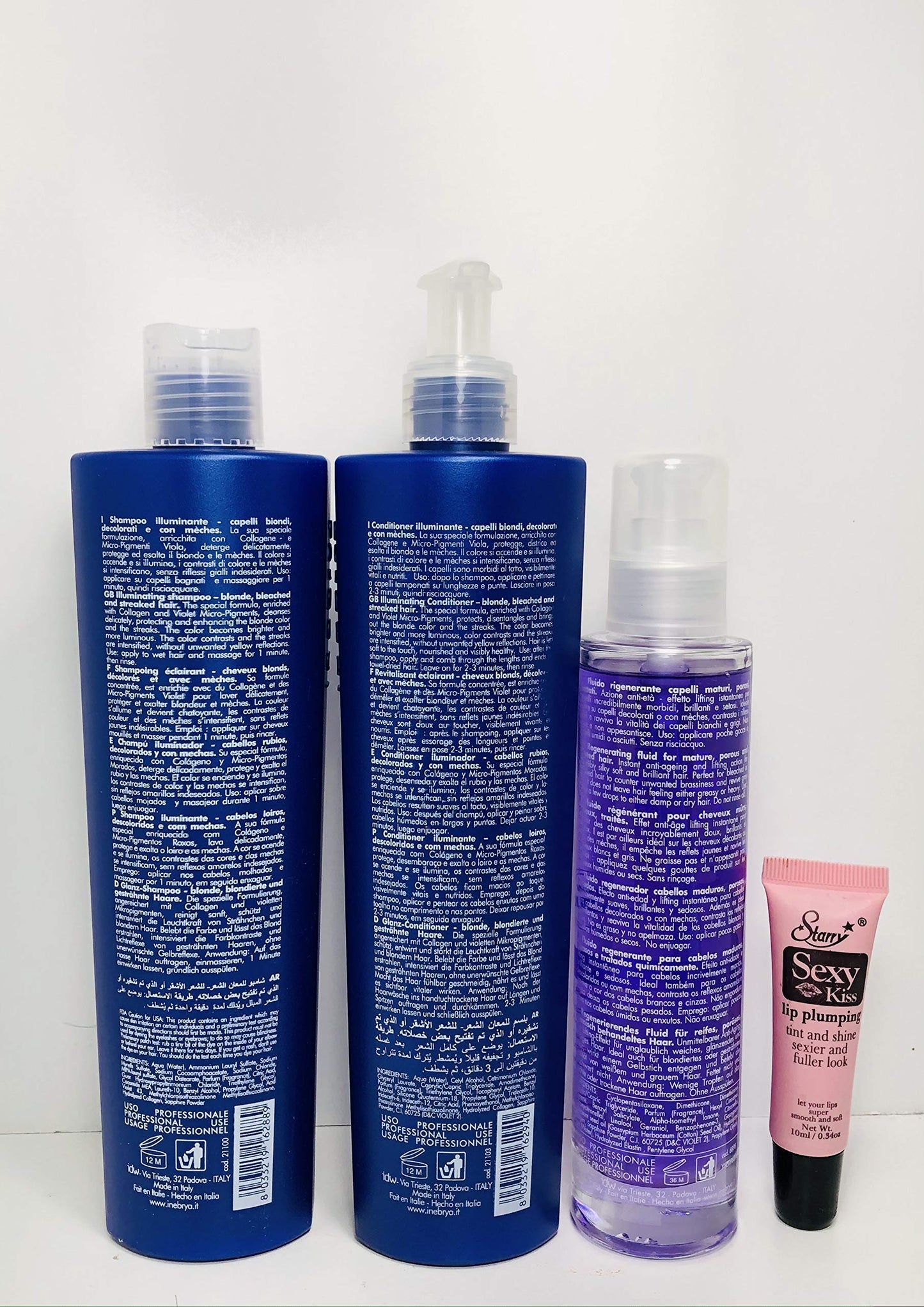 Inebrya ice Cream Age Therapy Pro-Blonde Kit ((Hair Lift Shampoo 10.14oz, Conditioner 10.14oz & Hair Lift Serum 3.38oz), 300ml 100ml Beauty & Personal Care Inebrya