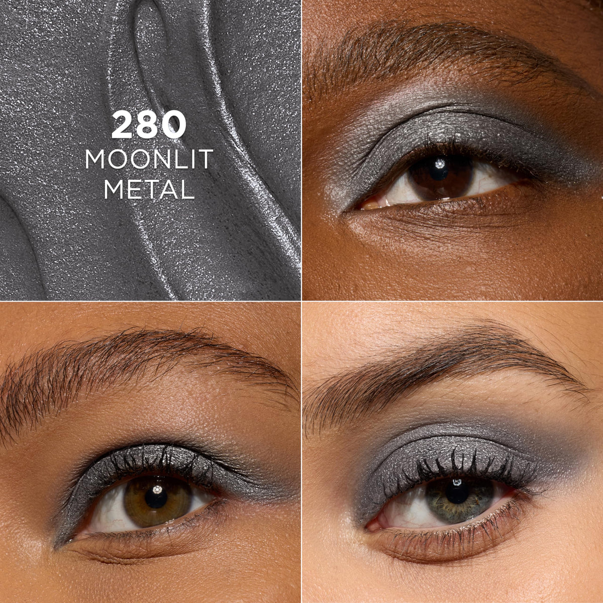 L'Oreal Paris Makeup Le Shadow Stick Eyeshadow, Blendable, Smudge-Resistant, Smokey Cream Eyeshadow, 280 Moonlit Metal