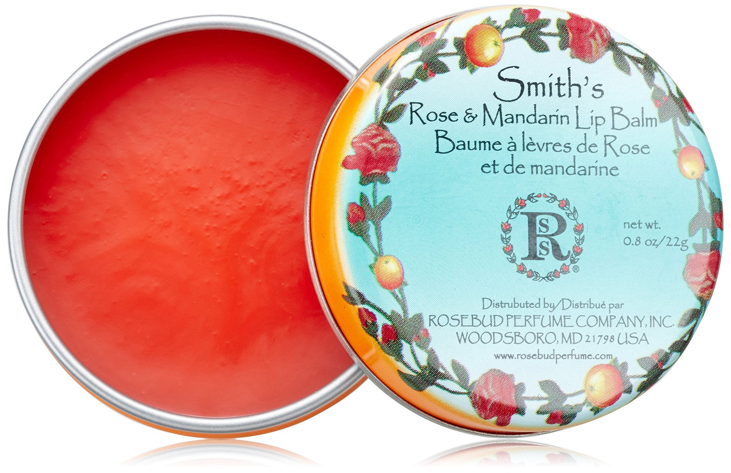 Rosebud Perfume Co. - Rose and Mandarin Lip Balm Tin - 0.8 oz. Beauty & Personal Care ROSEBUD PERFUME