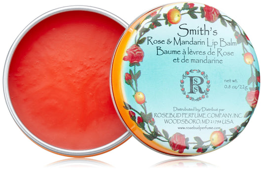 Rosebud Perfume Co. - Rose and Mandarin Lip Balm Tin - 0.8 oz. Beauty & Personal Care ROSEBUD PERFUME